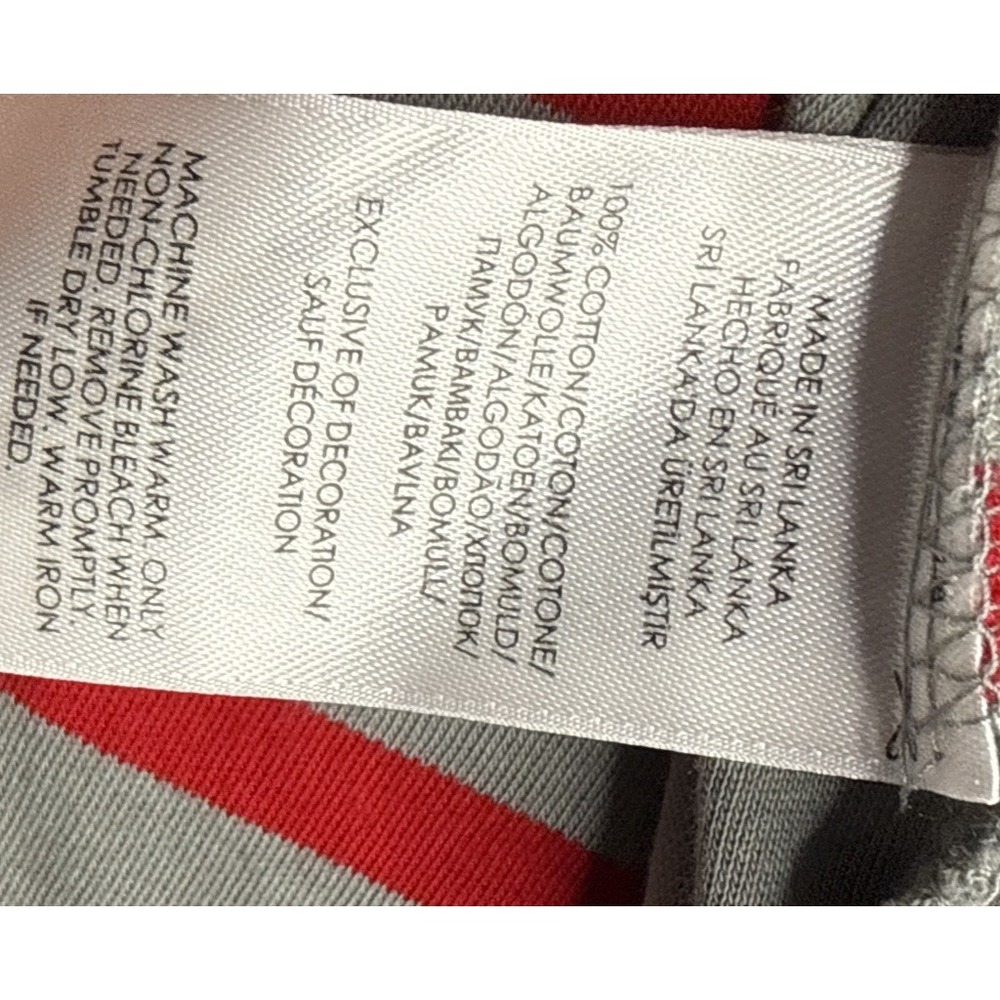 Ralph Lauren Polo Shirt Mens XL Gray Red Striped Short Sleeve Casual Preppy - Picture 6 of 7